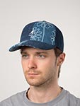 Бейсболка KANGOL арт. K5434 Denim Mashup Baseball (синий / белый)